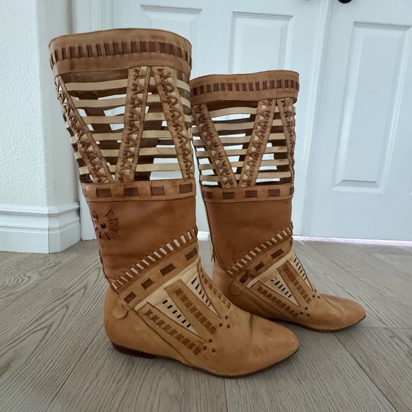 Vintage LJ Simone Montery leather boots size 10 - Picture 3 of 12